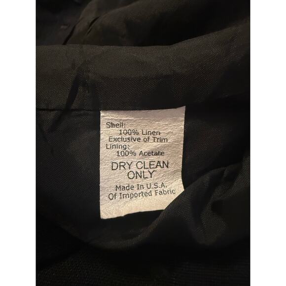 Sara Campbell Petites Black Textured Linen Button Front Vest Women’s Small - Picture 5 of 6